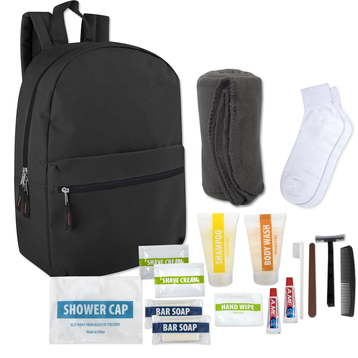 Essential Hygiene Kit 15-Piece with Backpack