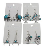 Wholesale ASSORTED SILVER & TURQUOISE EARRINGS