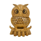 Wooden Handmade Carved Owl Statue 5-Inch