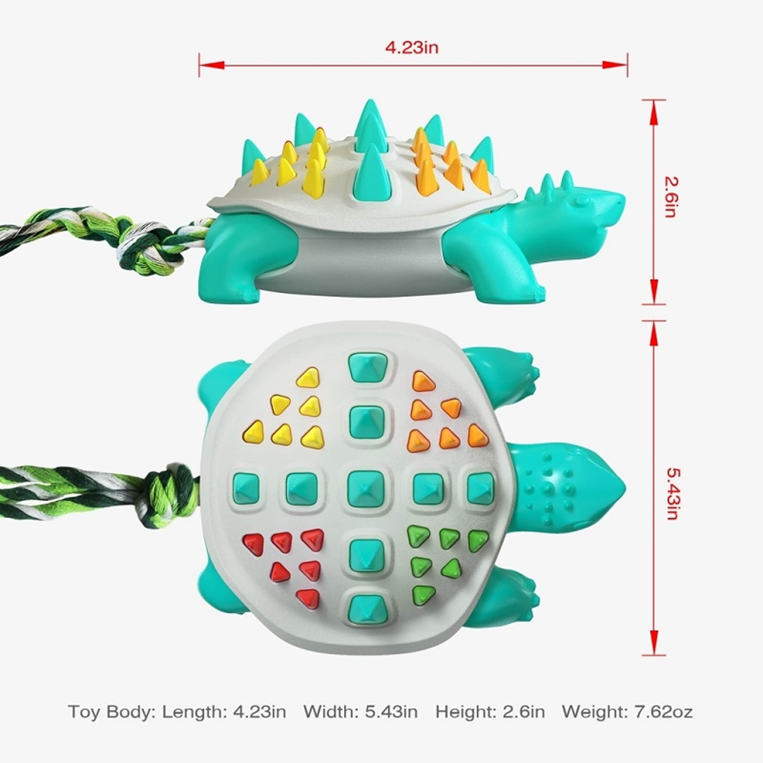 Dimensions Of Tortoise Teeth Cleaning Dog Chew Toy