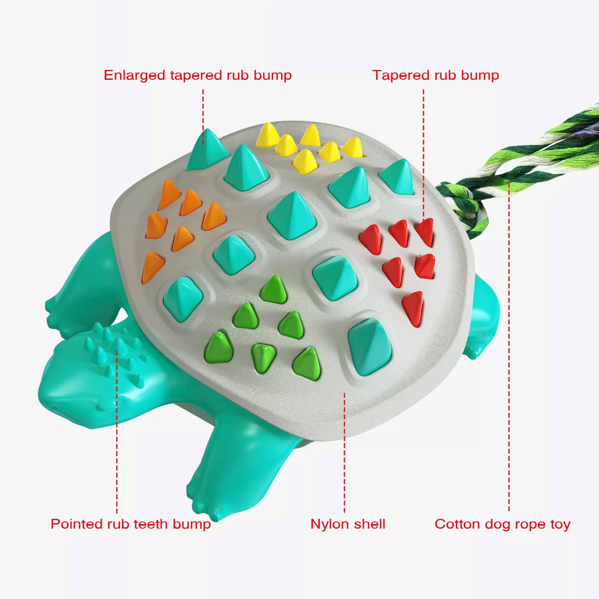 Features Of Tortoise Teeth Cleaning Dog Chew Toy