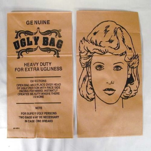 Wholesale FUNNY JOKE UGLY PAPER BAGS LADY (sold by the piece or dozen ) CLOSEOUT NOW AS LOW AS 25 CENTS E A