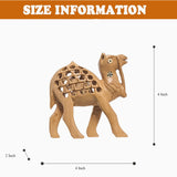 Handcrafted Wooden Camel with Jaali Design