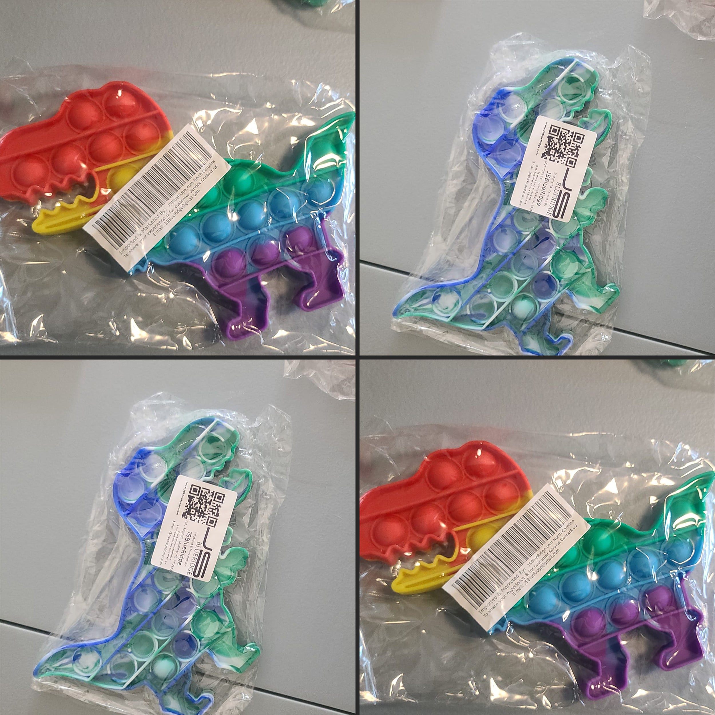 Rainbow Dinosaur Pop it Fidget Toys packing image