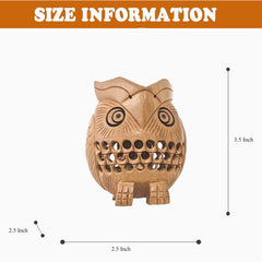 Handcrafted Wooden Owl Statue