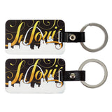 St. Louis Keychain - Wood Gold In Bulk