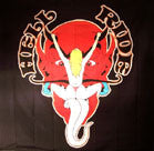 Wholesale HELL RIDE DEVIL CLOTH 45 IN WALL BANNER  (Sold by the piece) -* CLOSEOUT $2.95 EA