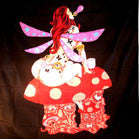 Wholesale FAIRY ON MUSHROOM WALL BANNER  (Sold by the piece) -* CLOSEOUT $2.50 EA