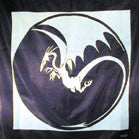 Buy FLYING DRAGON IN MOON 45 INCH WALL BANNER / FLAG -* CLOSEOUT $2.50 EABulk Price
