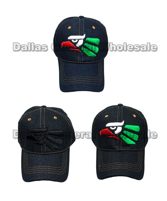 Bulk Buy Mexico Eagle Adults Casual Denim Caps Wholesale