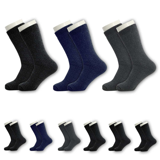 Buy Unisex Crew Wholesale Thermal Sock, Size 9-13 in 3 Assorted Colors - Bulk Case of 96 Pairs