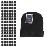 Buy Unisex Wholesale Beanies in Black - Bulk Case of 96