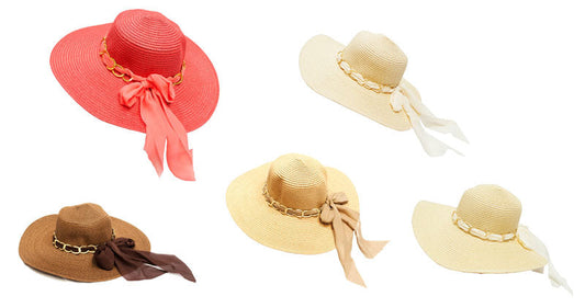 Bulk Buy Ladies Beach Floppy Straw Hats