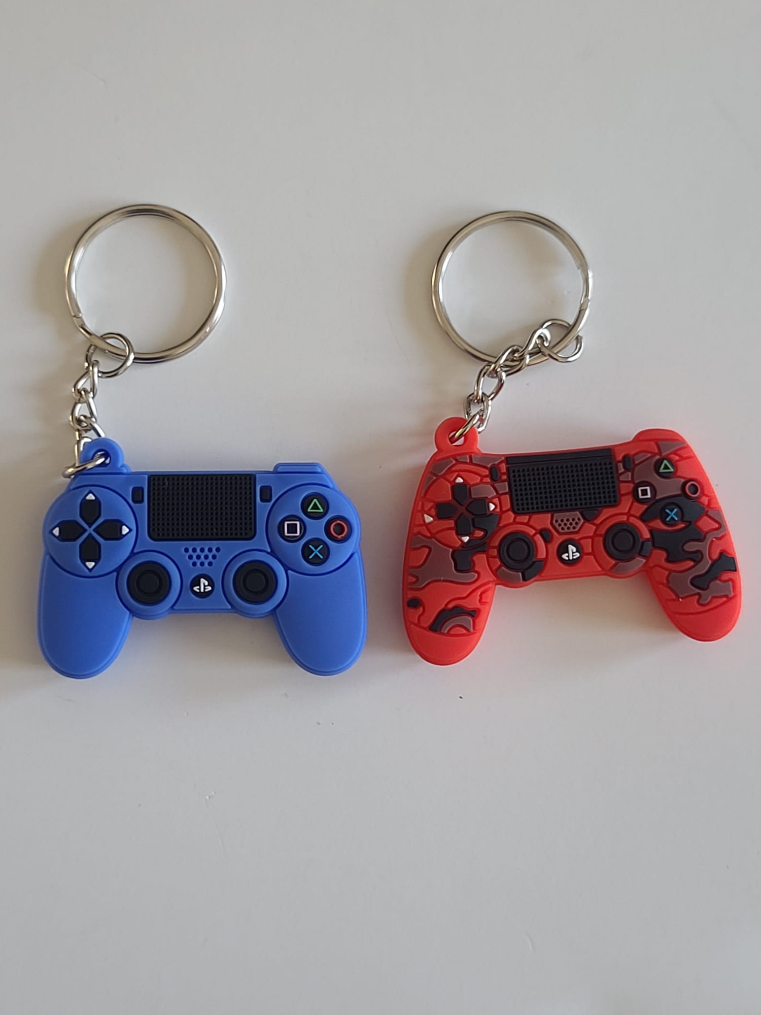Blue and Red Gamepad Pop it Fidget Keychain