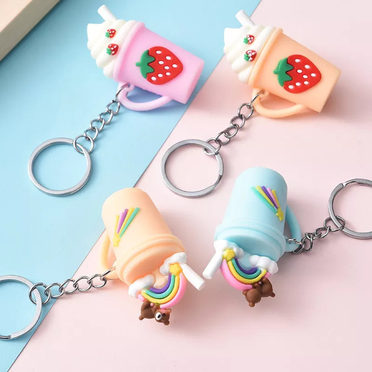 Add Sweetness to Your Keys with Ice Cream Cup Shaped Keychains