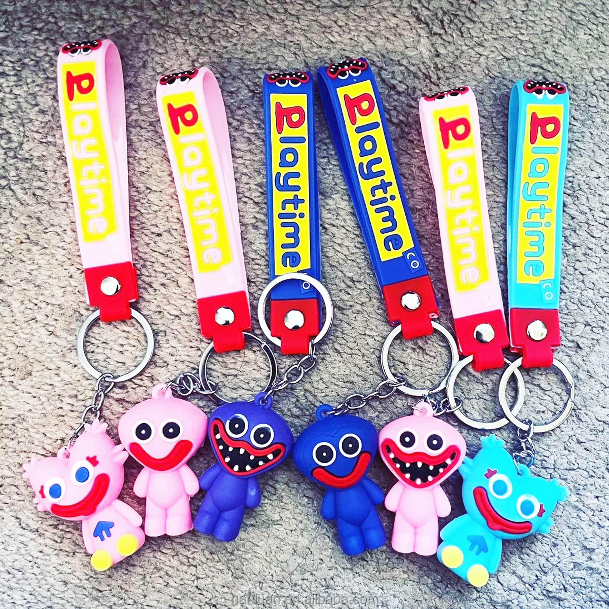  Monster Smiley Keychains Assorted