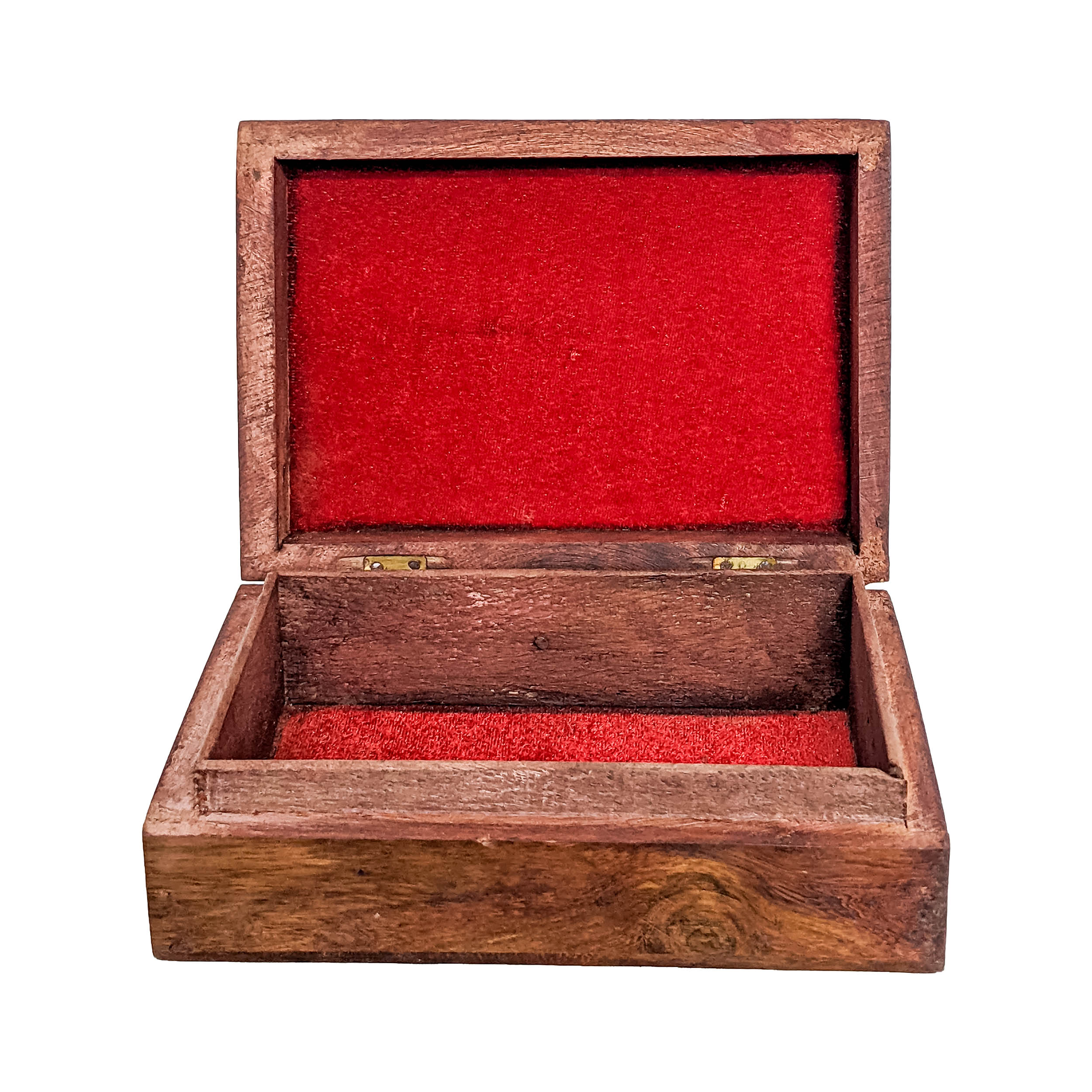 Store Your Jewelry in Style With Handcrafted Wooden Brass Flower Jewelry Box