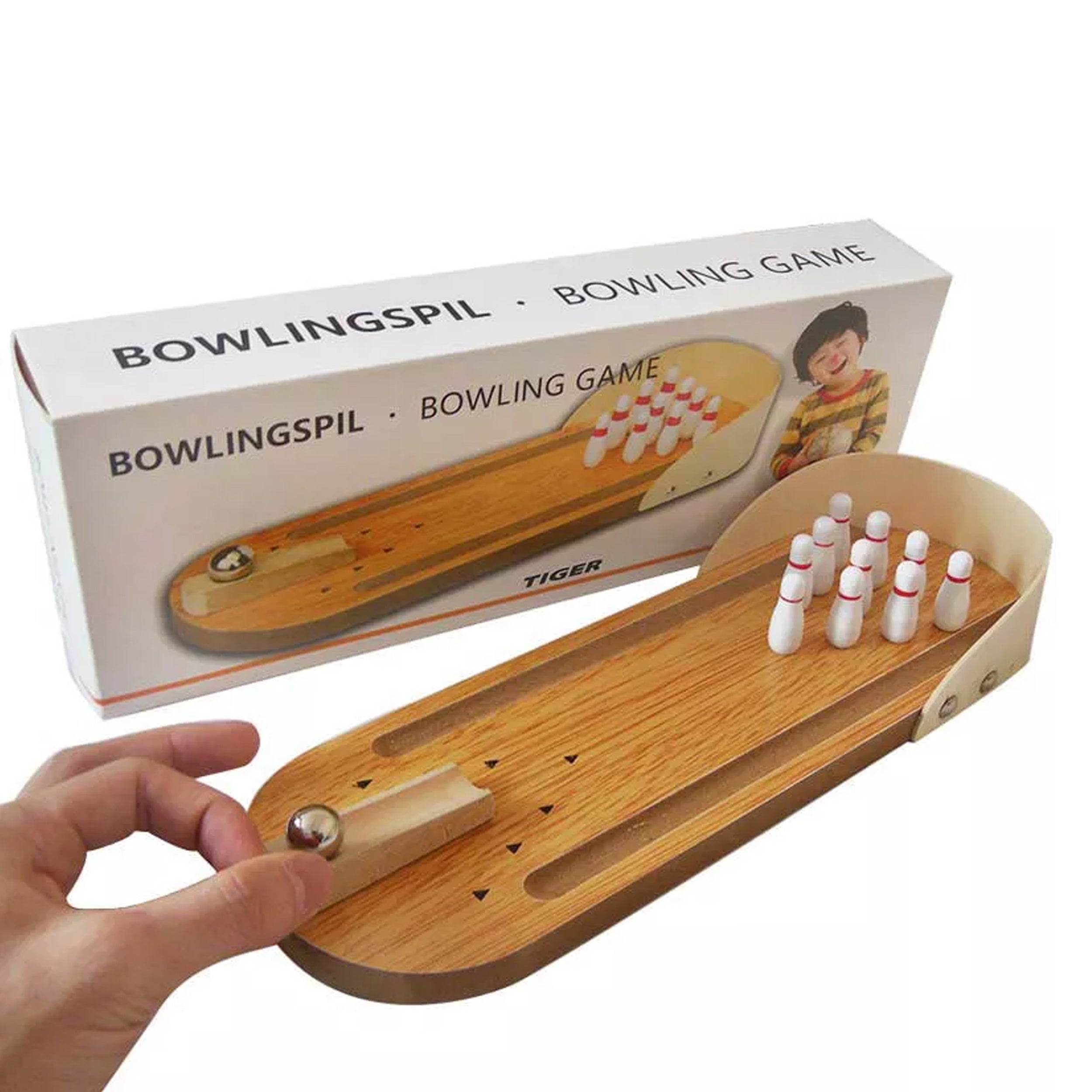 Enjoy Hours of Fun with Wooden Mini Bowling Game Ball Children's Toys