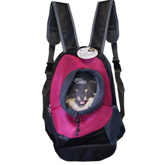 Pet Travel Backpack Carrier with Peekaboo Window and Adjustable Straps
