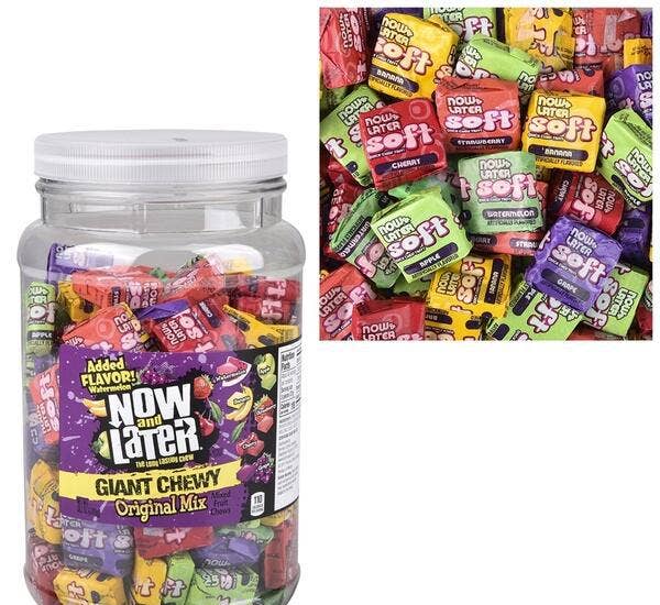Buy NOW AND LATER GIANT CHEWY ORIGINAL TAFFY 120PC in Bulk