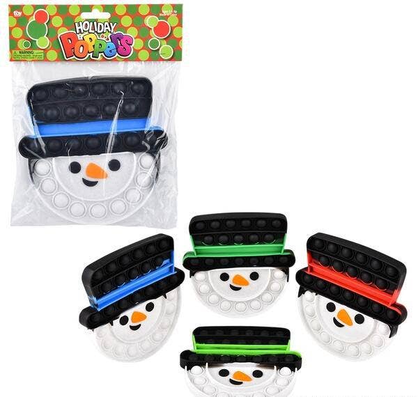 Buy SNOWMAN TOP HAT BUBBLE POPPERS 6" in Bulk