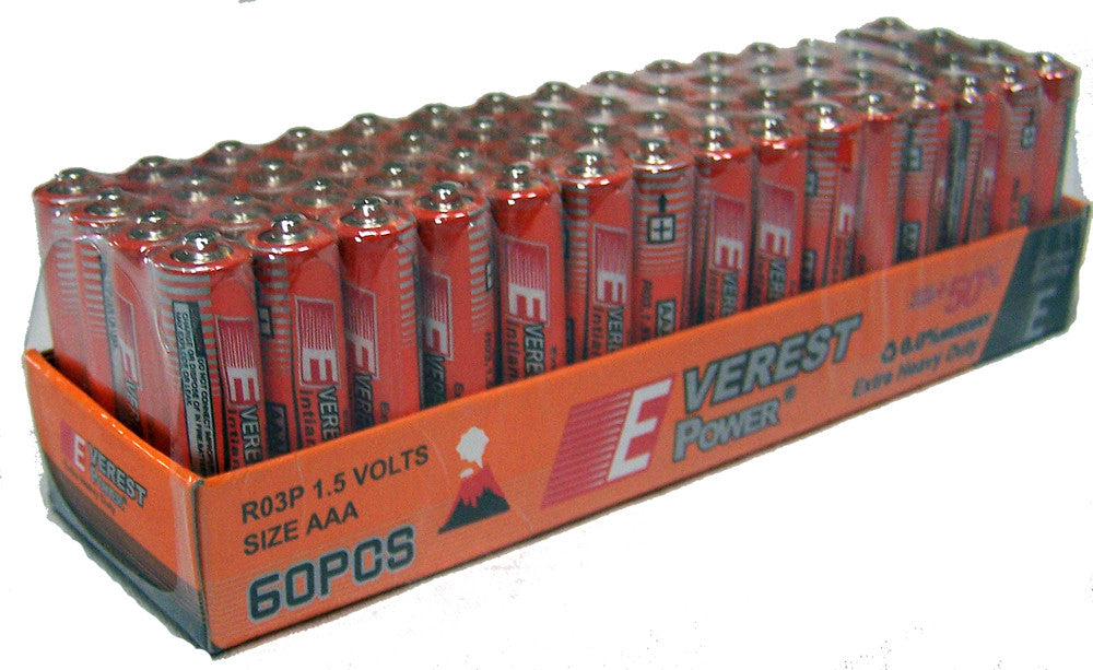 Buy PACK OF 60 EXTRA HEAVY DUTY AAA BATTERIES ( sold by the pack of 60 batteriesBulk Price