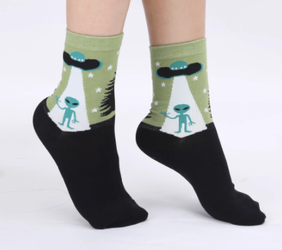 Wholesale ALIEN ABDUCTION Unisex Crew Socks  (sold by the pair)