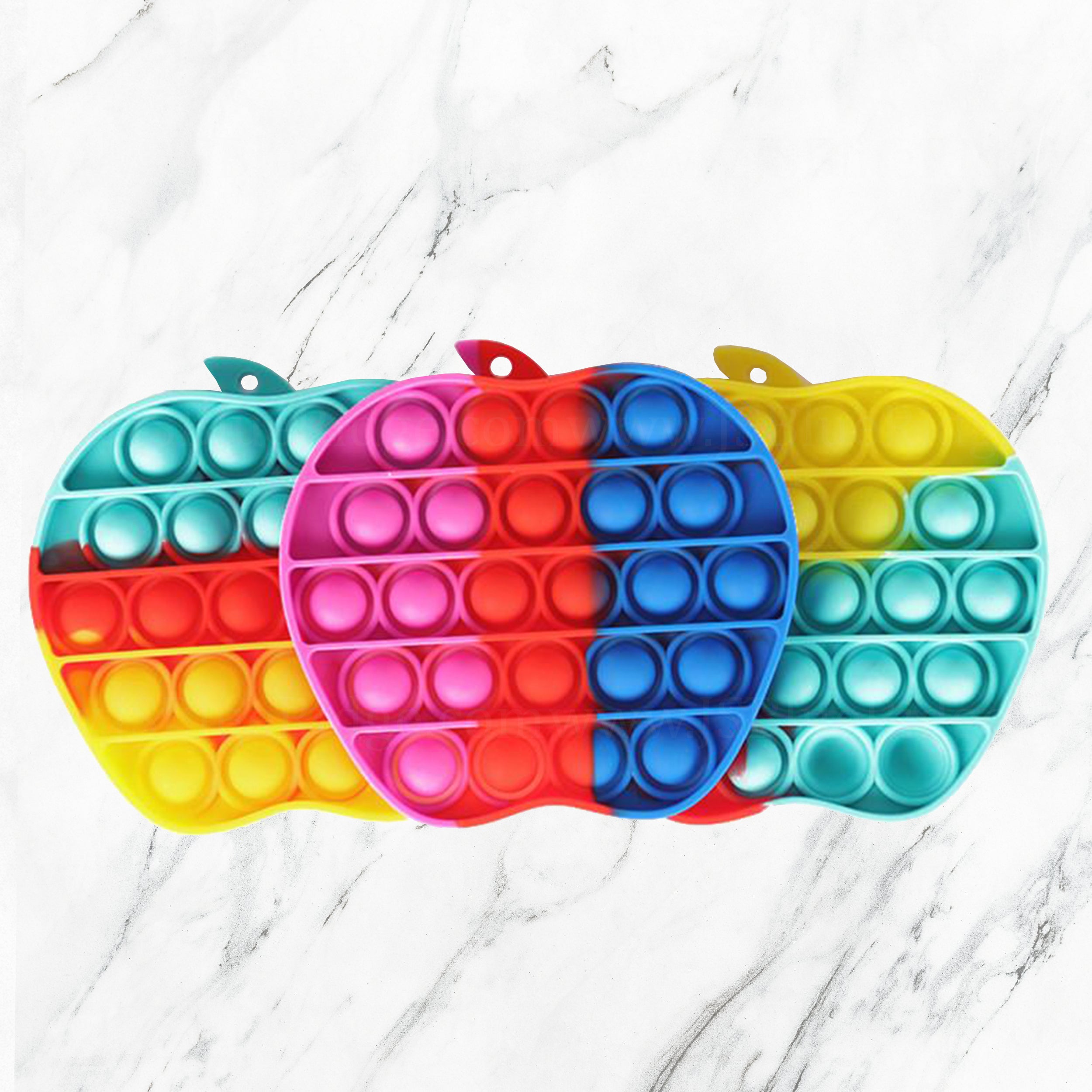 Rainbow Apple Pop It Toy for Kids - Sensory Fidget Toy
