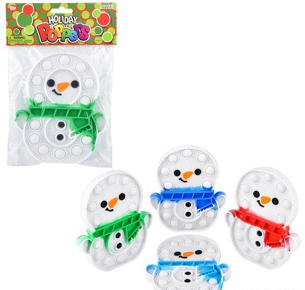 Buy SNOWMAN BUBBLE POPPES 6" in Bulk