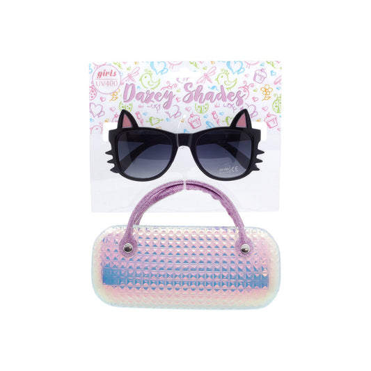 Buy Black Dazey Shades tween Cat Shape Fashion Sunglasses with CaseBulk Price