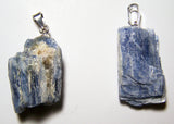 Wholesale BLUE KYANITE ROUGH NATURAL MINERAL STONE PENDANT (sold by the piece or bag of 10 )