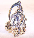 GRIM REAPER SICKLE BIKER RING 