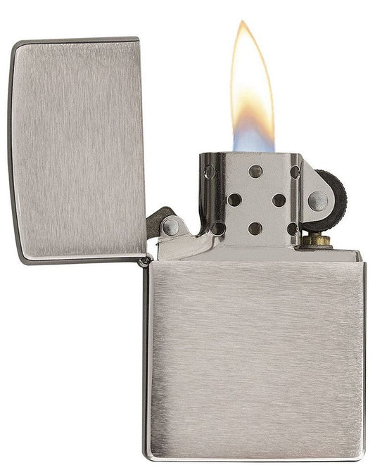 Wholesale BRUSHED CHROME FLIP TOP LIGHTER (Sold by the piece or dozen)