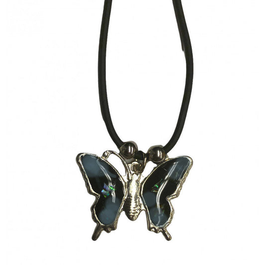 Wholesale PAUA SHELL LARGE BUTTERFLY ROPE NECKLACE (Sold by the piece or dozen)