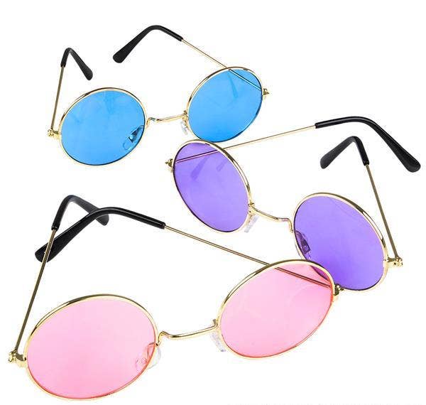 Buy ROUND COLOR LENS SUNGLASSES in Bulk