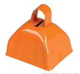 Buy 3" ORANGE METAL COWBELL in Bulk