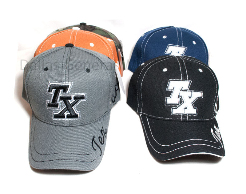 Bulk Buy "TX" Casual Baseball Caps Wholesale