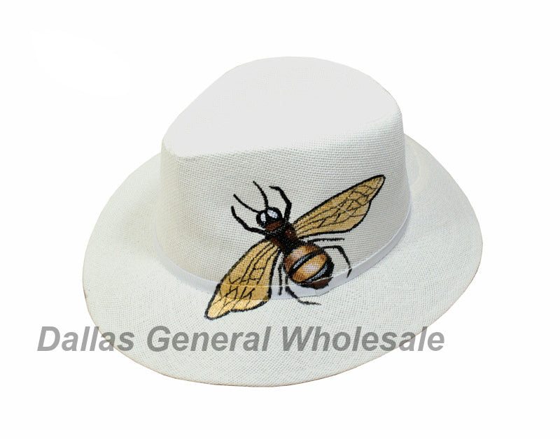 Adults Bee Panama Straw Dress Hats Wholesale MOQ 12