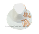 Bulk Buy Adults Fern Leave Straw Dress Hats Wholesale