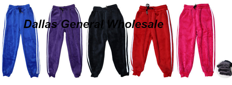 Bulk Buy Children Fleece Thermal Jogger Pants Wholesale