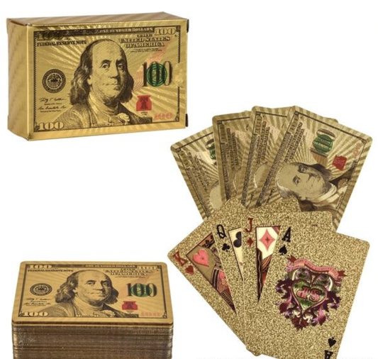 Buy MINI GOLD FOIL $100 BILL PLAYING CARDS in Bulk