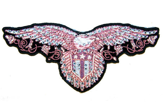 Buy RHINESTONE EAGLE EMBROIDERED PATCHBulk Price