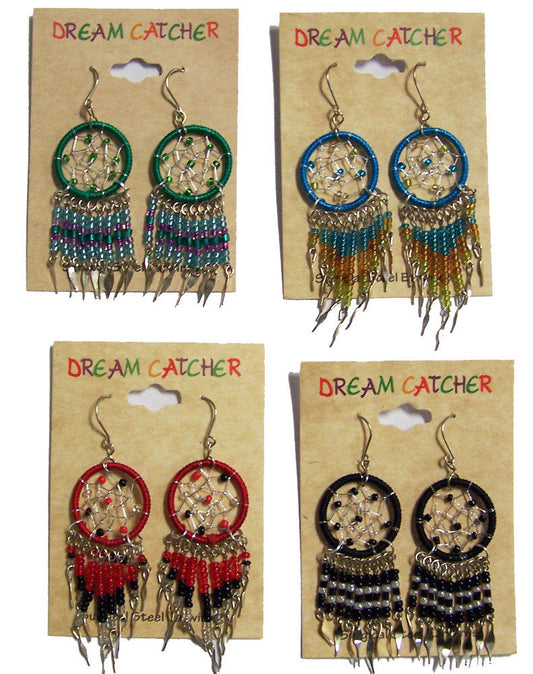 Buy DREAM CATCHER DANGLE SEED BEAD EARRINGS ( sold by the dozen or pieceBulk Price