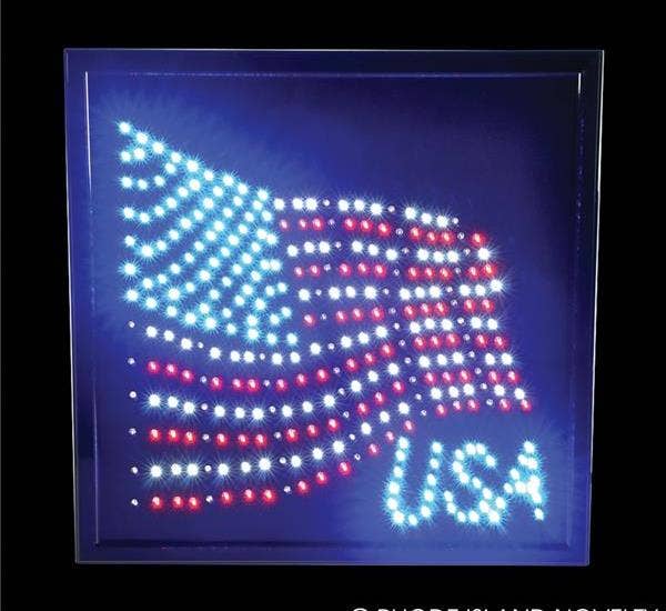 Buy LIGHT-UP USA SIGN 14'X18" in Bulk