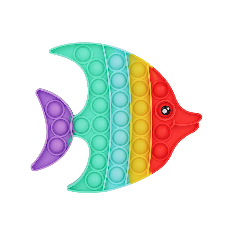 Rainbow Fish Pop It Toys For Kids - Fun Sensory Fidget Toy for Children