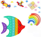 Rainbow Fish Pop It Toys For Kids