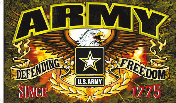 Buy ARMY DEFENDING FREEDOM DELUXE 3 X 5 FLAG Bulk Price