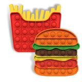 Burger and fries pop it fidget toys