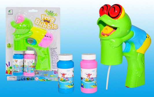 Buy GREEN FROG BUBBLE GUN WITH SOUND**- CLOSEOUT NOW ONLY $3.95 EABulk Price