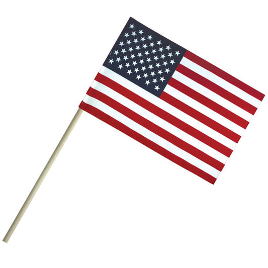 Wholesale USA American Cloth  4' X 6' Flag on a Stick (Sold by the dozen)